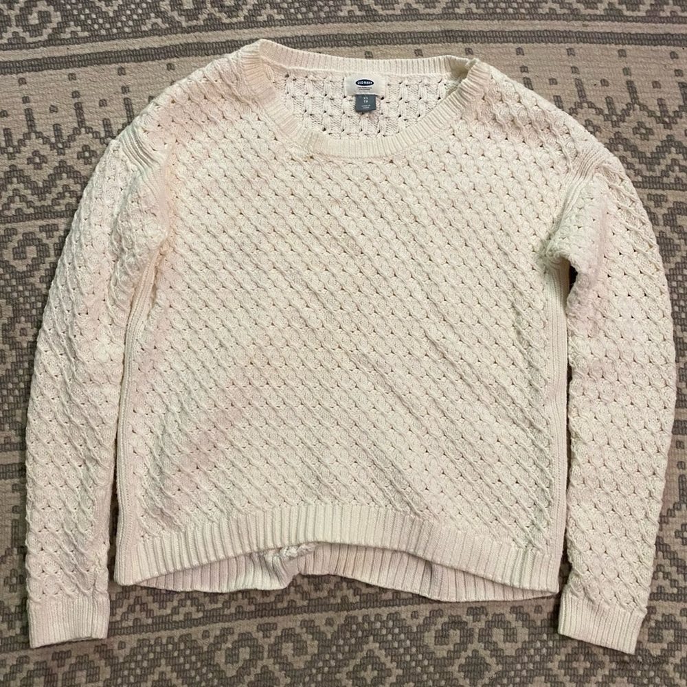 Cozy White Knit Sweater